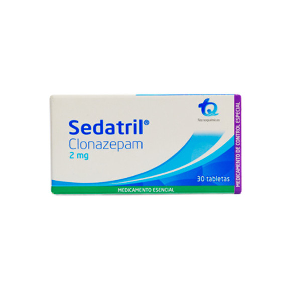 Sedatril Clonazepam TQ 2 Mg X 30 Tabletas / Rivotril