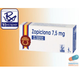 Zopiclona 7.5 mg * 30 tabletas